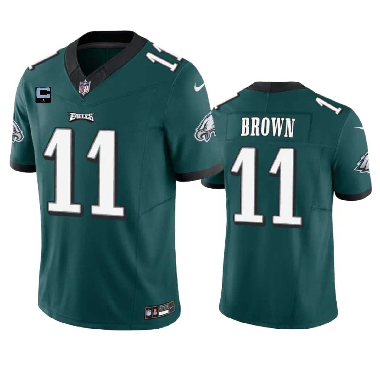 Men & Women & Youth Philadelphia Eagles #11 A. J. Brown Green 2023 F.U.S.E. With 1-Star C Patch Vapor Untouchable Limited Jerseys,We sell and wholesale Men & Women & Youth Philadelphia Eagles #11 A. J. Brown Green 2023 F.U.S.E. With 1-Star C Patch Vapor Untouchable Limited Jerseys on line form chian!